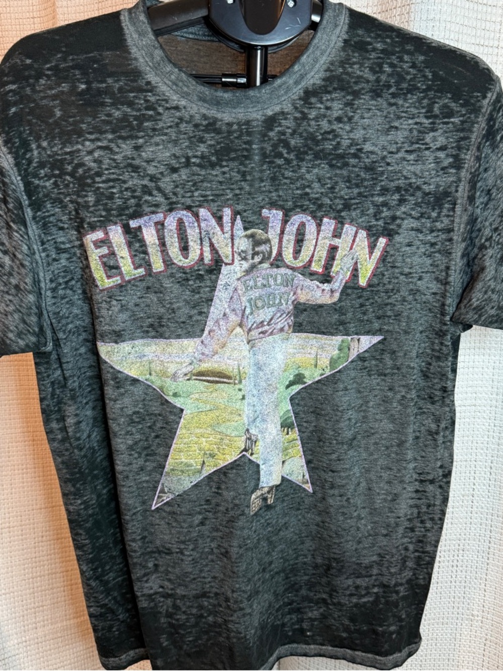 Elton John Graphic Short Sleeve Tee - Charcoal